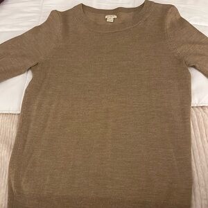 J.Crew Halle crew neck sweater size small in brown